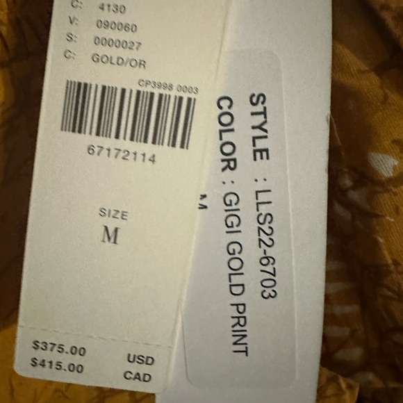 Anthropologie Gigi Gold Ruffled Boho Maxi Dress - Size M - Picture 9 of 13